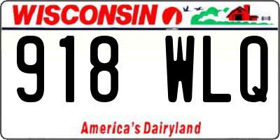 WI license plate 918WLQ