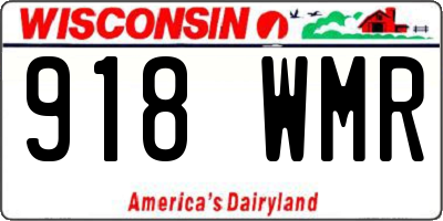 WI license plate 918WMR