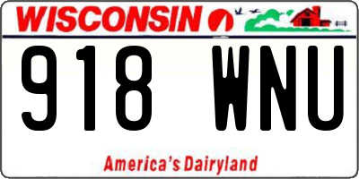 WI license plate 918WNU