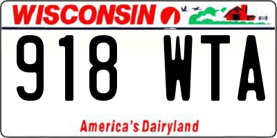 WI license plate 918WTA