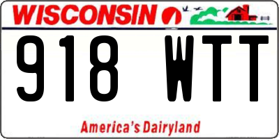 WI license plate 918WTT