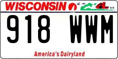 WI license plate 918WWM