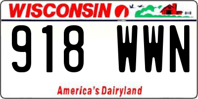 WI license plate 918WWN