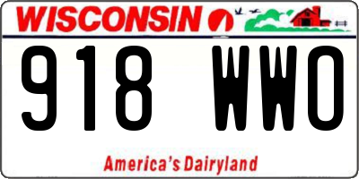 WI license plate 918WWO
