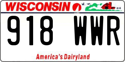 WI license plate 918WWR