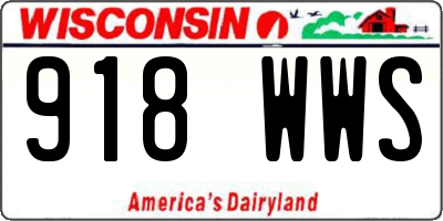 WI license plate 918WWS