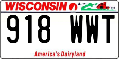 WI license plate 918WWT