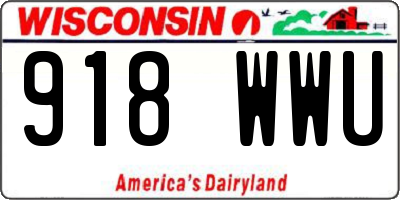 WI license plate 918WWU