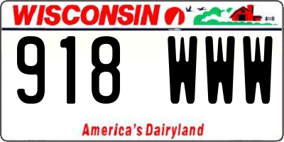 WI license plate 918WWW