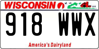 WI license plate 918WWX