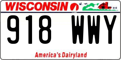 WI license plate 918WWY