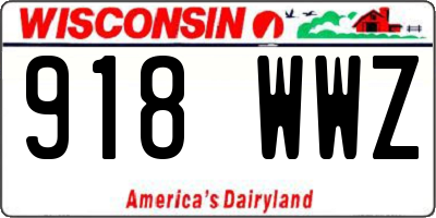 WI license plate 918WWZ