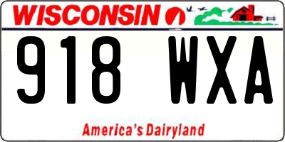 WI license plate 918WXA