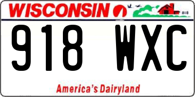 WI license plate 918WXC