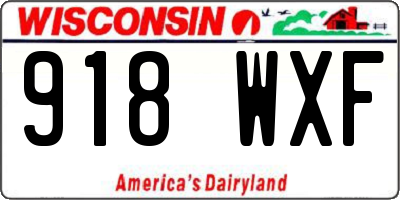 WI license plate 918WXF