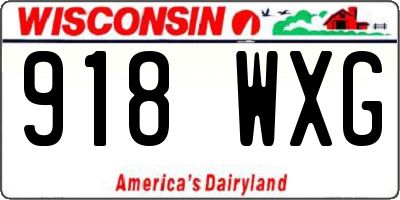 WI license plate 918WXG