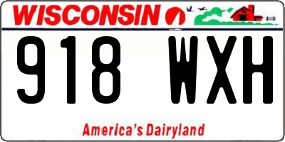 WI license plate 918WXH