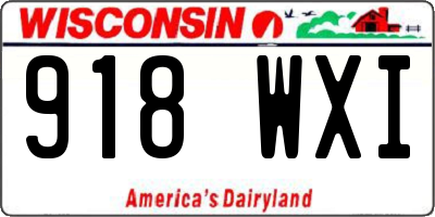 WI license plate 918WXI
