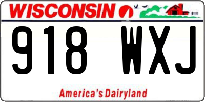 WI license plate 918WXJ
