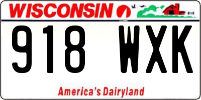 WI license plate 918WXK