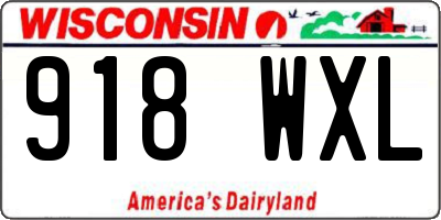 WI license plate 918WXL