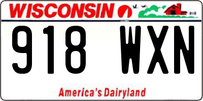 WI license plate 918WXN
