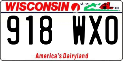 WI license plate 918WXO