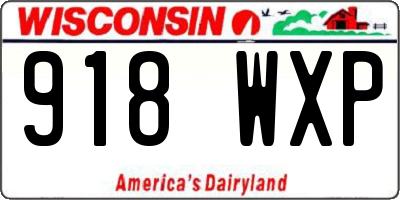 WI license plate 918WXP