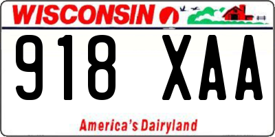 WI license plate 918XAA