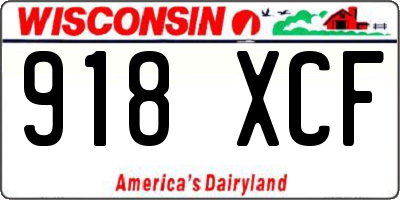 WI license plate 918XCF