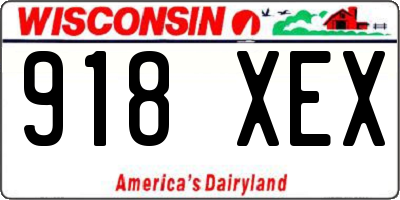 WI license plate 918XEX