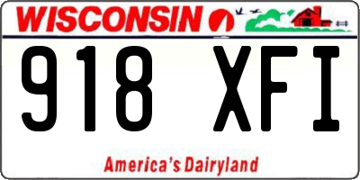 WI license plate 918XFI