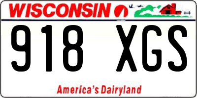 WI license plate 918XGS