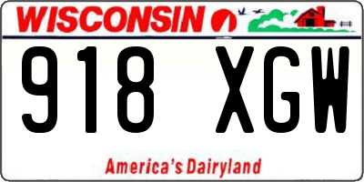 WI license plate 918XGW