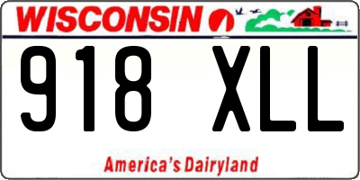 WI license plate 918XLL
