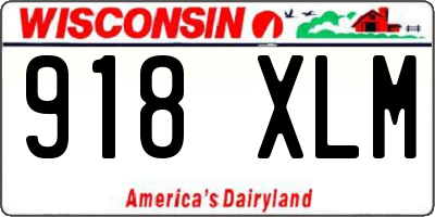 WI license plate 918XLM