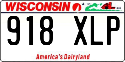 WI license plate 918XLP
