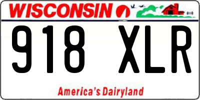WI license plate 918XLR