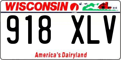 WI license plate 918XLV