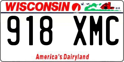 WI license plate 918XMC