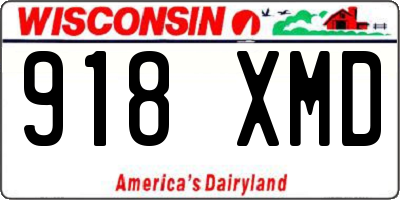 WI license plate 918XMD