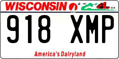 WI license plate 918XMP
