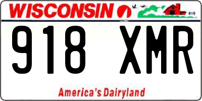 WI license plate 918XMR