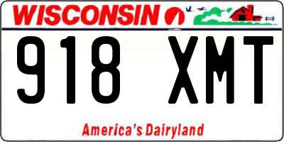 WI license plate 918XMT