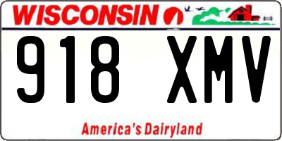 WI license plate 918XMV
