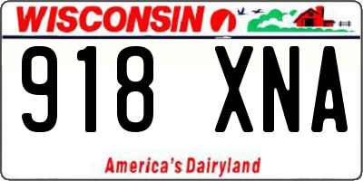 WI license plate 918XNA