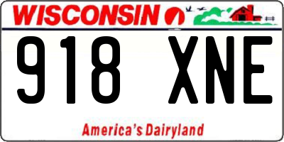 WI license plate 918XNE