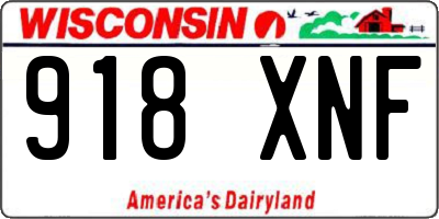 WI license plate 918XNF