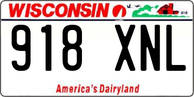 WI license plate 918XNL