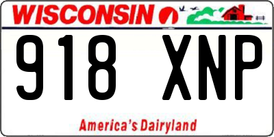 WI license plate 918XNP